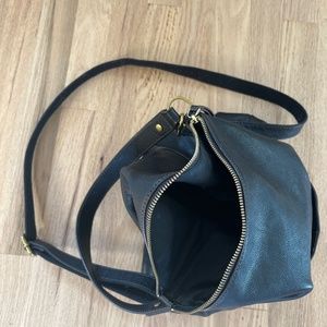 Fossil black leather hobo purse